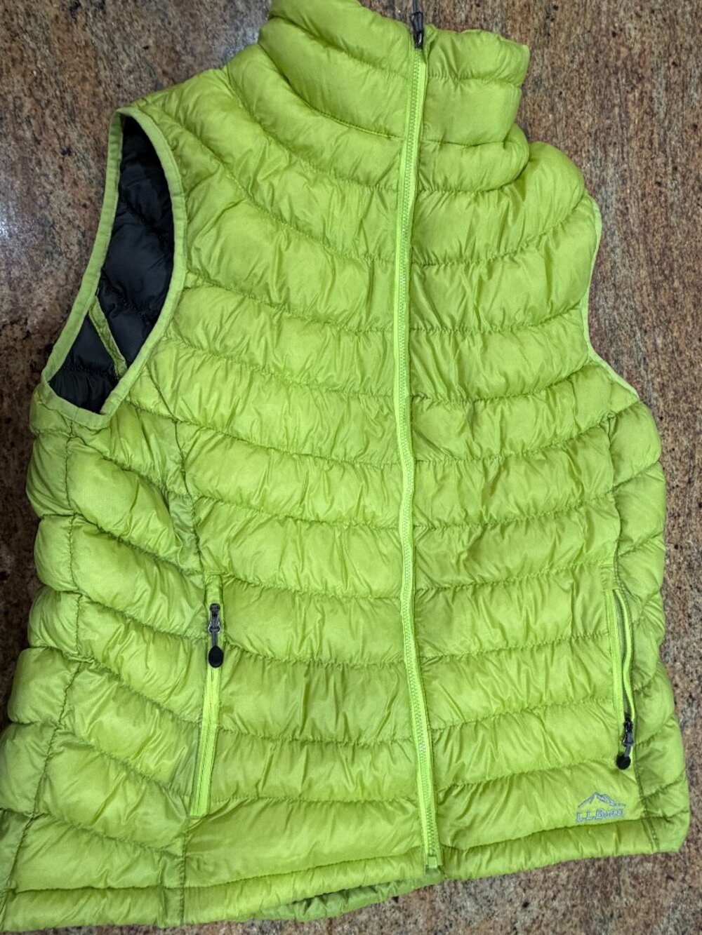 L.L. Bean DownTek Stowaway Vest Large Women's Down Insulation Packs into Bag